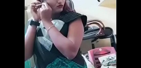  Swathi naidu sexy dress change and getting ready for shoot part -3